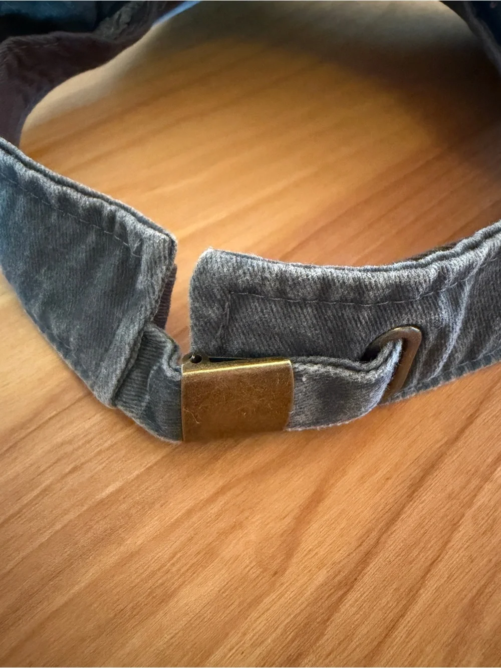 100% Cotton, Vintage-Wash Gray Sun Visor Hat